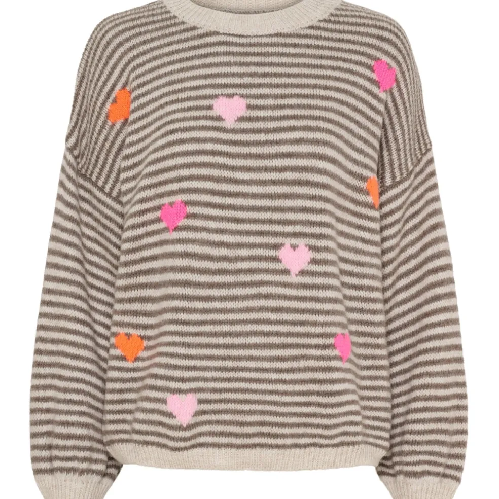 Marta du Chateau dame strik MdcIndie 8112 - Beige/Fango