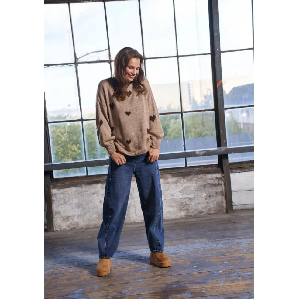 Marta du Chateau dame strik MdcClover 9582 - Fango