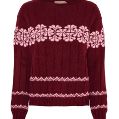 Marta du Chateau dame strik MdcBruna 8154 - Bordeaux/Pink