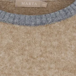 Marta du Chateau dame strik MdcElora KN8031 - Camel Denim