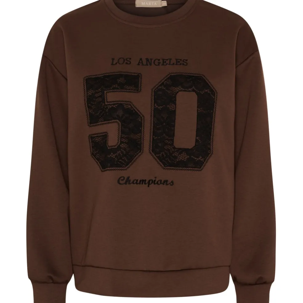 Marta du Chateau dame sweatshirt MdcLiora 58512M - Moro/Black