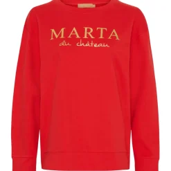 Marta du Chateau dame sweatshirt MdcAnnemette J-639 - Red