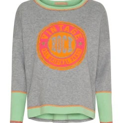 Marta du Chateau dame sweatshirt MdcRachelle 6575/B - Grigio/Verde