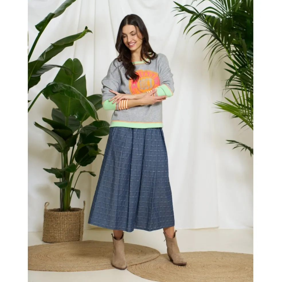 Marta du Chateau dame sweatshirt MdcRachelle 6575/B - Grigio/Verde