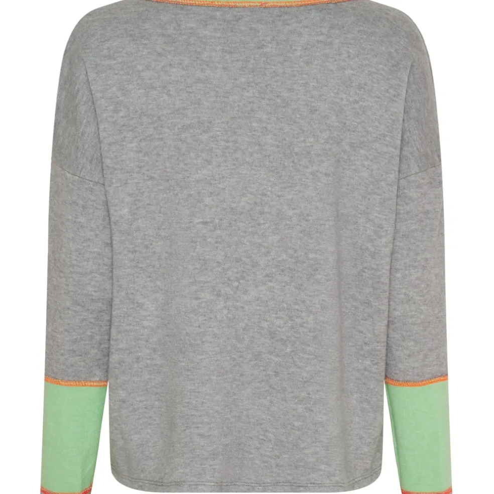 Marta du Chateau dame sweatshirt MdcRachelle 6575/B - Grigio/Verde