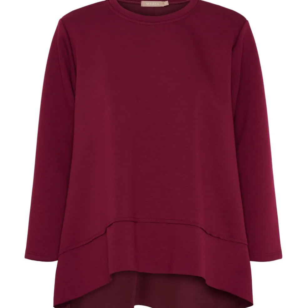 Marta du Chateau dame sweatshirt MdcPine 85783-1 - Bordeaux6269