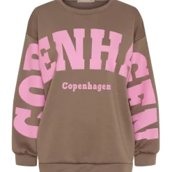 Marta du Chateau dame sweatshirt MdcHibiscus 22659 - Fango