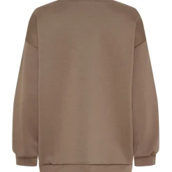 Marta du Chateau dame sweatshirt MdcHibiscus 22659 - Fango