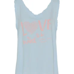 Marta Du Chateau dame top MdcMartina - Celeste 401/Rosa Print