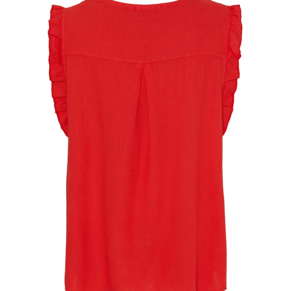 Marta Du Chateau dame top MdcElke - Rosso