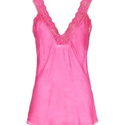 Marta du chateau dame top med blondekant 21336 - Rosa Shocking
