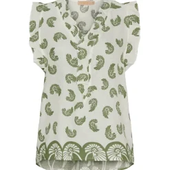 Marta Du Chateau dame top MdcElke - White/Military