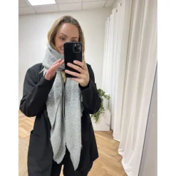 Marta Du Chateau dame tørklæde 194007 - Light Grey Melange