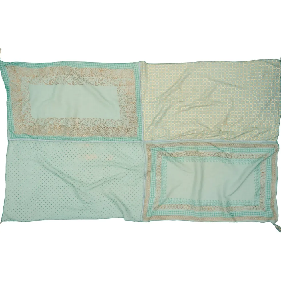 Marta du Chateau dame tørklæde MdcCyrille 0017 - Green/Gold