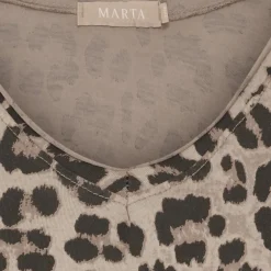 Marta du Chateau dame T-Shirt MdcHarper 2436C - Beige Leo