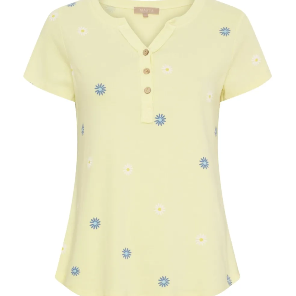 Marta du Chateau dame T-shirt MdcCecilie 2553-D - Giallo