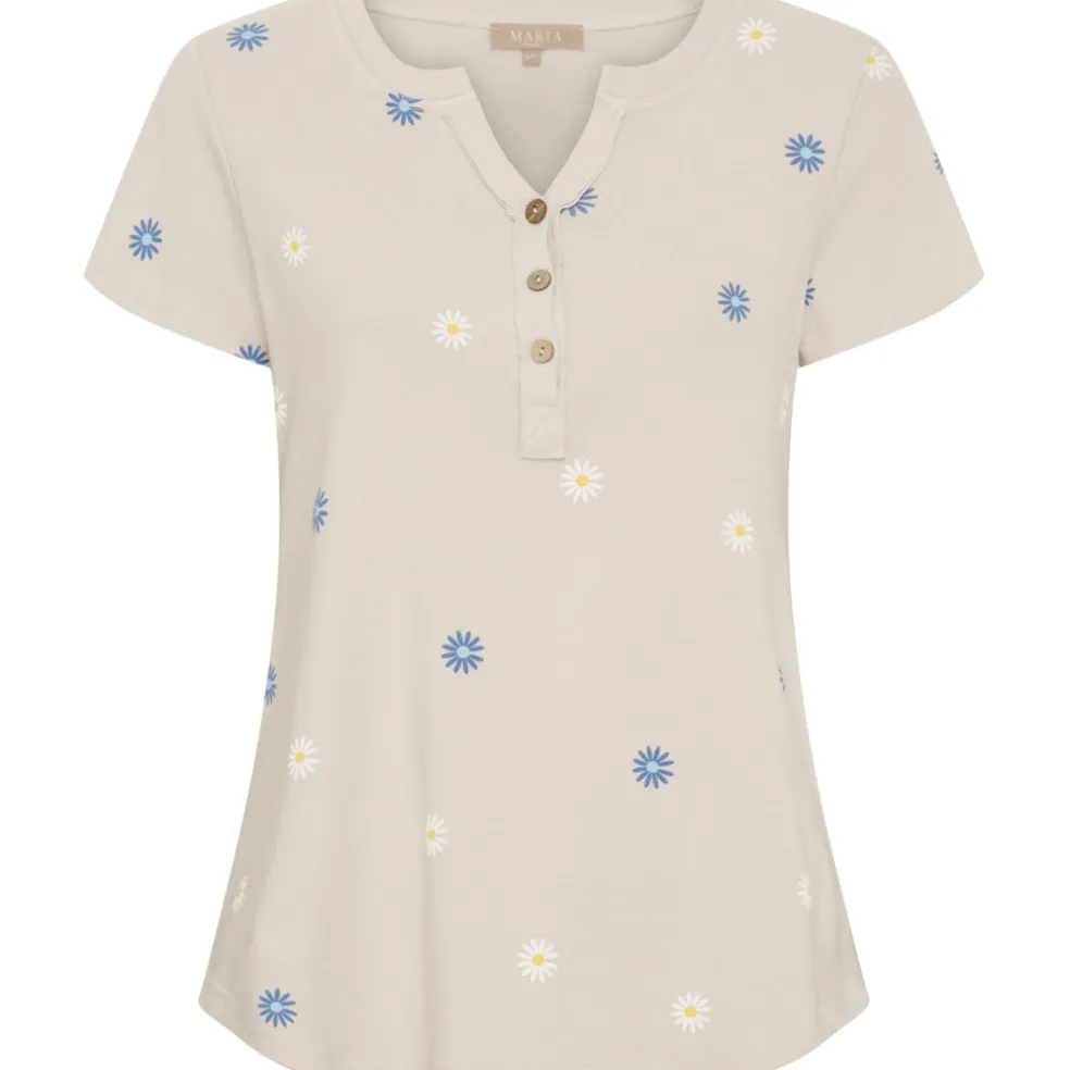 Marta du Chateau dame T-shirt MdcCecilie 2553-D - Beige