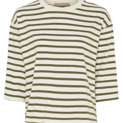 Marta du Chateau dame T-Shirt MdcBrooklyn 58351 - Beige/Military