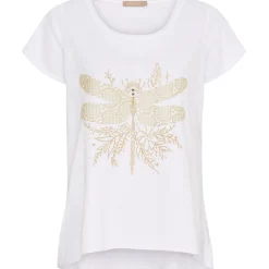 Marta du Chateau dame T-shirt MdcMarie 1535 - White Dragonfly