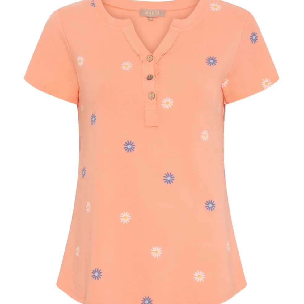 Marta du Chateau dame T-shirt MdcCecilie 2553-D - Salmone