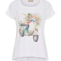 Marta du Chateau dame T-shirt MdcMarie 1535 - White Vespa