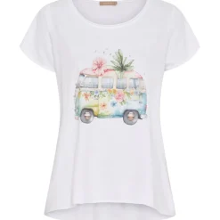 Marta du Chateau dame T-shirt MdcMarie 1535 - White Bus