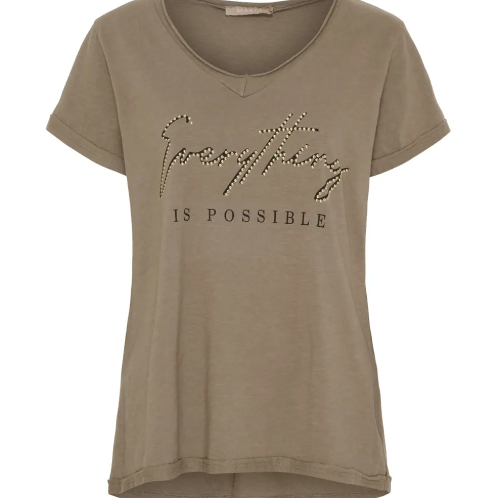 Marta du Chateau dame T-Shirt MdcLillian 42005 - Fango