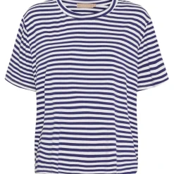 Marta du Chateau dame T-Shirt MdcEnrica 258036 - Blue Scuro Stripe