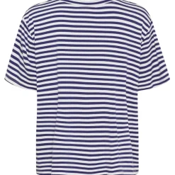 Marta du Chateau dame T-Shirt MdcEnrica 258036 - Blue Scuro Stripe