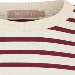 Marta du Chateau dame T-Shirt MdcBrooklyn 58351 - Beige/Bordeaux