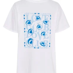 Marta du Chateau dame T-shirt MdcInge -0532 - White/Azzuro