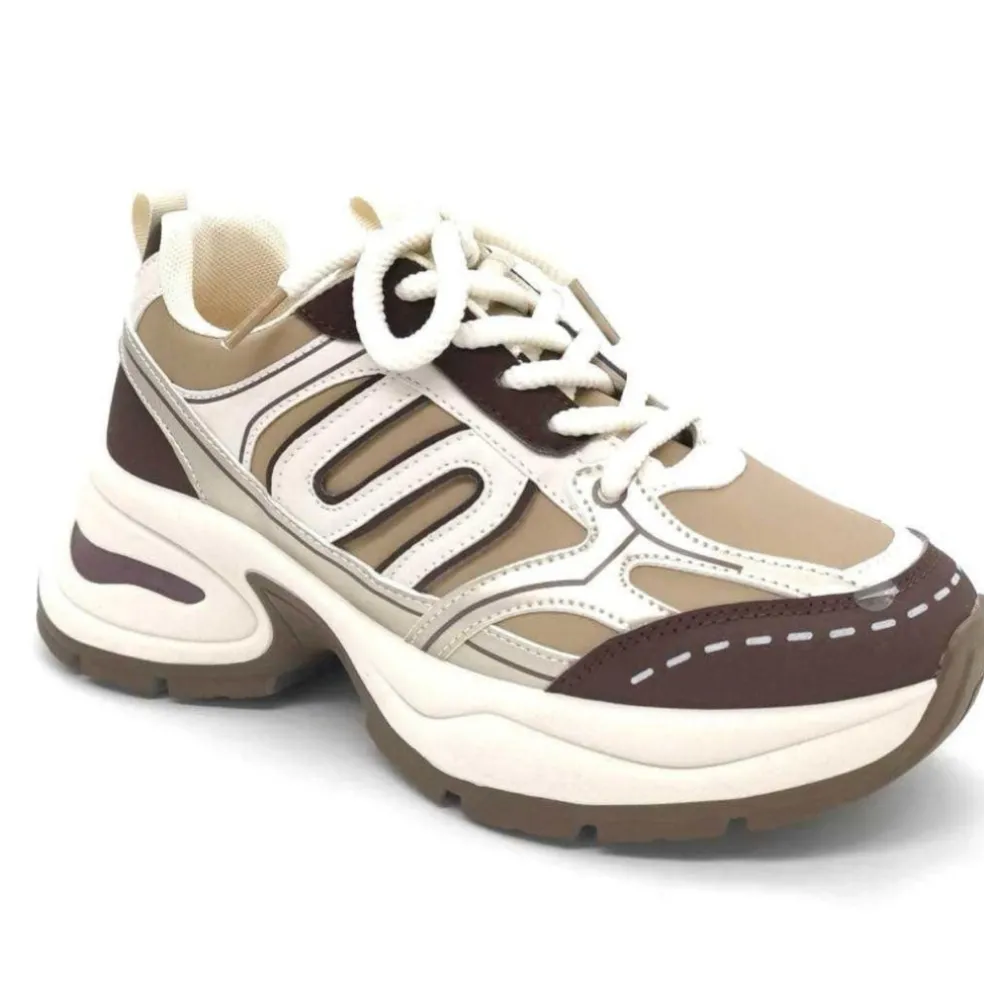 Martina dame sneakers A-103 - Kaki