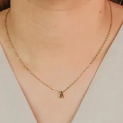 Muun Studios Bogstav A-Z Halskæde 18K Guldbelagt H074 - Guld