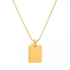 Muun Studios Skilte Halskæde 18K Guldbelagt H310 - Guld