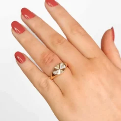 Muun studios Sun Signet Oval Ring 18K Guldbelagt R025 - Guld