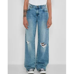 Noisy May dame buks NMAMANDA - Light Blue Denim