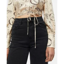 Object dame bluse OBJGADDI - Sandshell Graphic