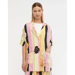 Object dame skjorte OBJLILLIE - Begonia Pink Autmn Sunset