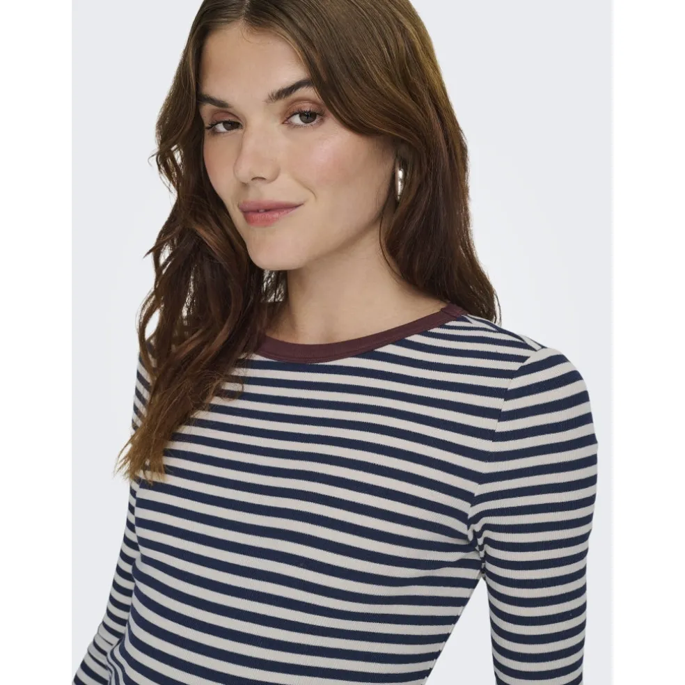 ONLY Dame Bluse ONLElene - Naval Academy Neo Birch Decadent Cho