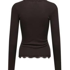 ONLY DAME BLUSE ONLENEA - Black Coffee Pearl buttons