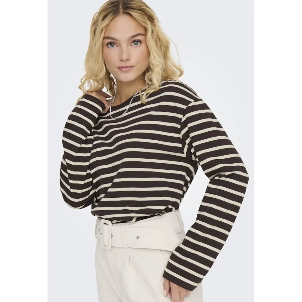 ONLY dame bluse ONLNEW - Black Coffee Birch