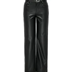 ONLY Dame Bukser FAUX LEATHER ONLKIRI - Black