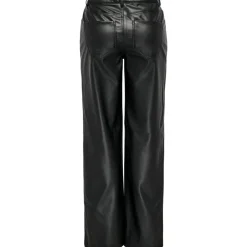 ONLY Dame Bukser FAUX LEATHER ONLKIRI - Black