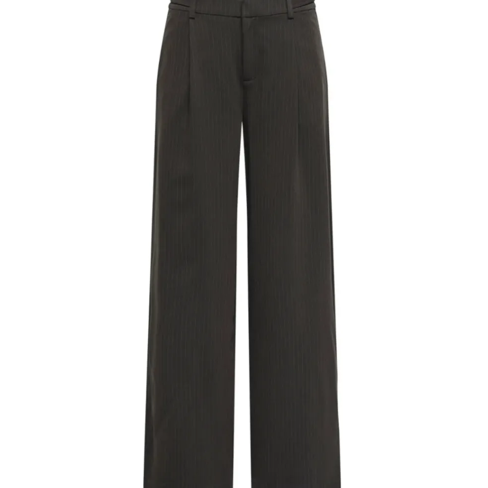 ONLY DAME BUKSER ONLALDEN - Mole PINSTRIPE