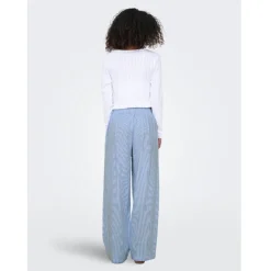 ONLY dame bukser ONLAUGUSTA - Cloud Dancer BLUE STRIPES