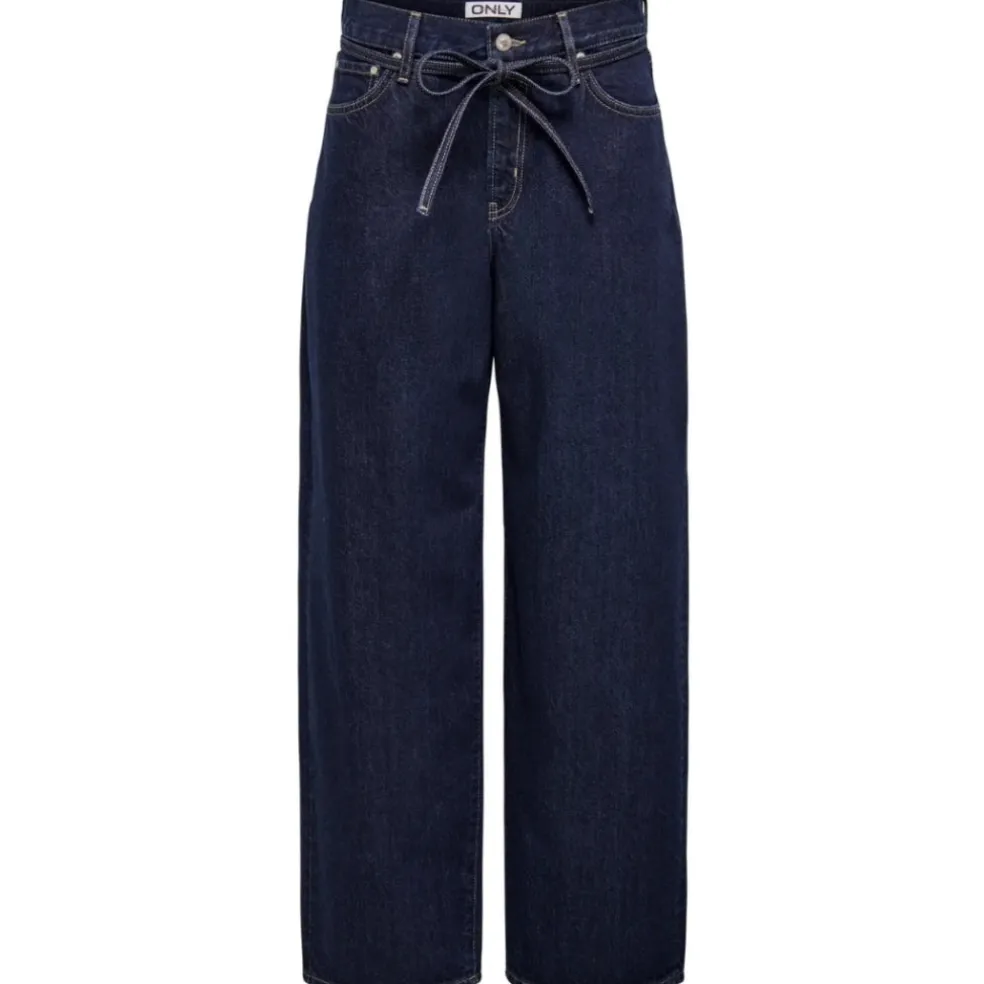 ONLY DAME BUKSER ONLGIANNA - Dark Blue Denim Rinse