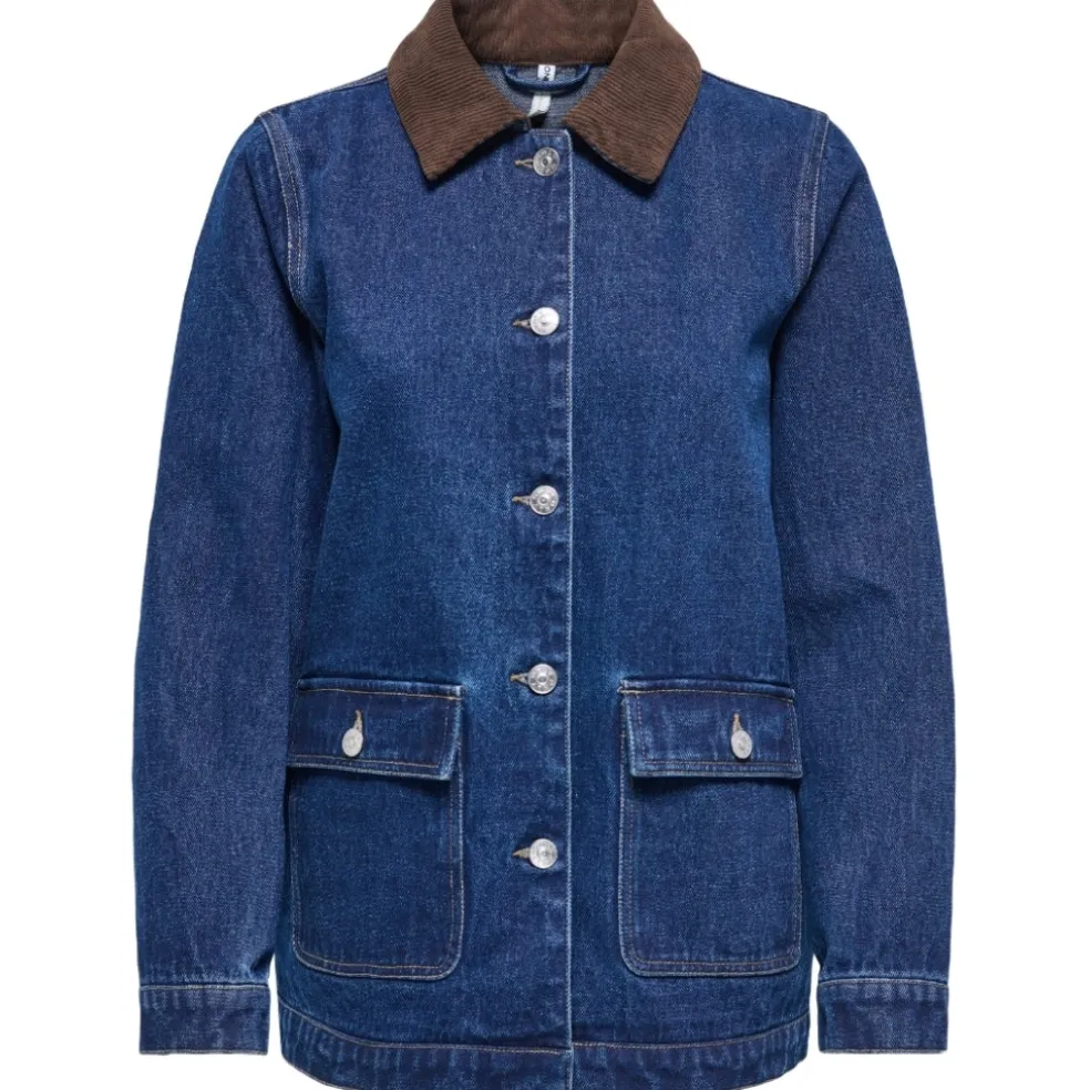 ONLY dame jakke ONLFRANKIE - Dark Blue Denim