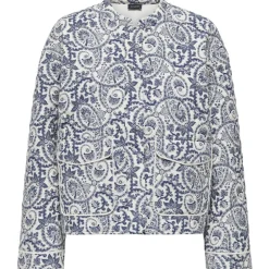 ONLY dame jakke ONLHALLIE - Cloud Dancer BLUE TILE PRINT