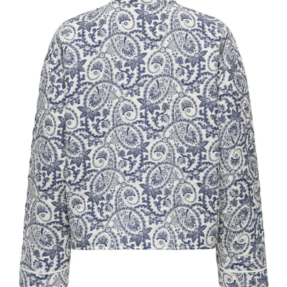 ONLY dame jakke ONLHALLIE - Cloud Dancer BLUE TILE PRINT