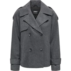 ONLY dame jakke ONLMAISY - Dark Grey Melange Black lining